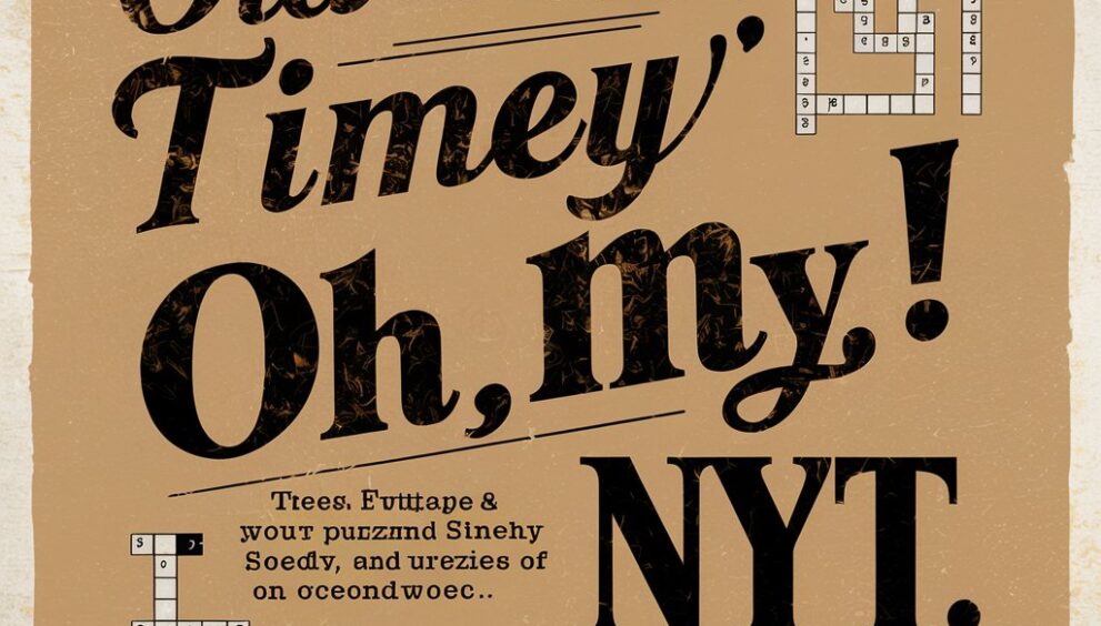 old timey oh my nyt